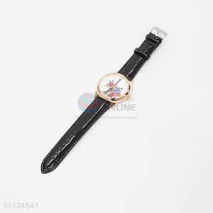 Engagement black printed wrist watch