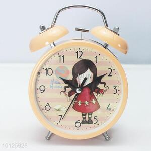 Cute orange color pocket alarm clock