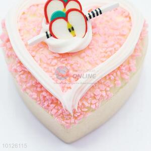 Pink heart shaped cake refrigerator magnet/fridge magnet