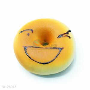 Cartoon design big smile face bread fridge magnet