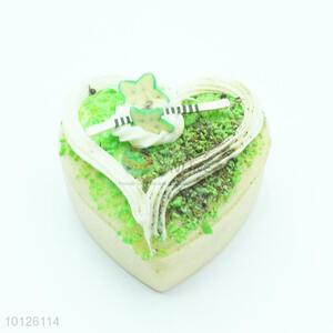 Green heart shaped cake refrigerator magnet/fridge magnet