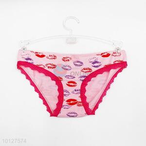 Sexy lips pattern cotton undies sexy panties women underwear lingerie knickers