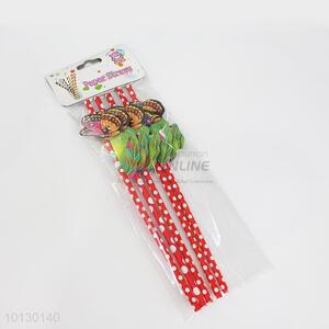 Fashionable Butterfly Design Red Customizable Paper Straw