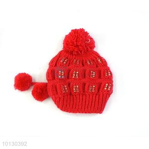 Best Sale Red Winter Ladies Knitted Cap