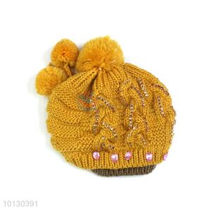 High Quality Fashion Lady Knitted Winter Cap