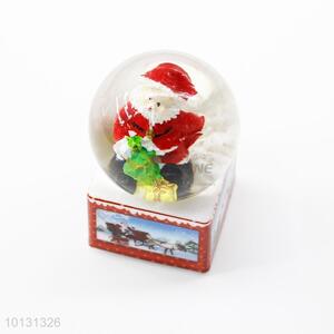 Made in China Father Christmas square base resin crystal ball