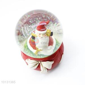 Factory direct Father Christmas white bow base resin crystal ball