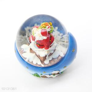 Made in China Father Christmas house printed base resin crystal ball