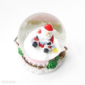 Bottom price promtional Father Christmas resin crystal ball