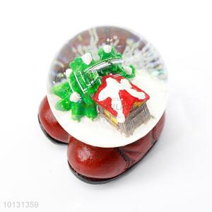 Low price small house shoe base resin crystal ball  resin crystal ball