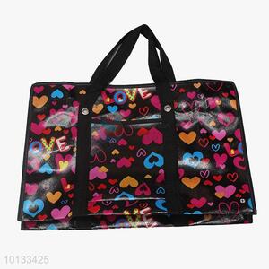 Fashion heart printing custom non woven bags