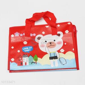 Custom bear printed gift non woven bag