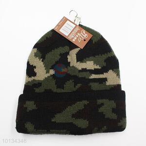 Top design cotton men camouflage color winter caps