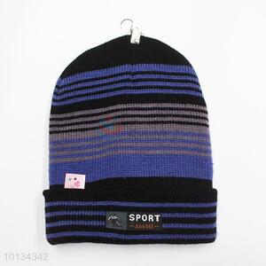 Men popular cross stripe knitting winter caps