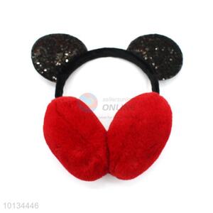 Red Winter Warm Earmuffs With Cartoon Headwear