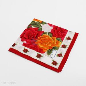 Promotional Flower Printed Handkerchief for Women