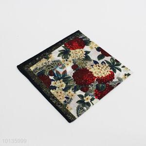 Elegant Flower Printed Handkerchief for Women