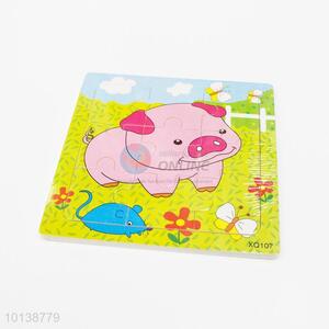 Cartoon Pig Wooden Puzzle/Jigsaw For Kids