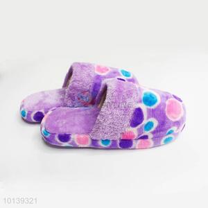 2016 Factory Wholesale Purple Household Warm Slipper with Dot