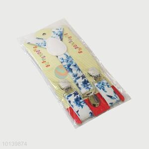 Wholesale Kids' Y-back Suspenders with Flowers Pattern