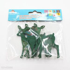 Green deer adhesive craft set/DIY non-woven decorative craft
