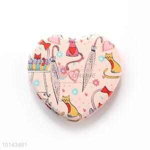 Fashion Design Heart Shape Compact Mirror