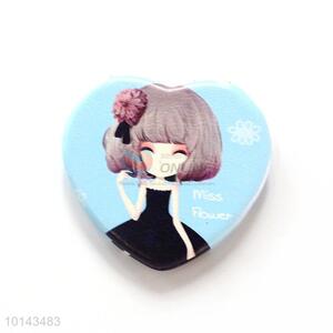 Beauty Girl Heart Shape Make-Up Mirror Compact Mirror