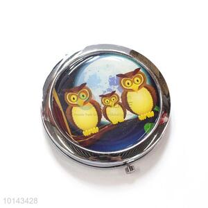 Cartoon Pattern Round Make-Up Mirror