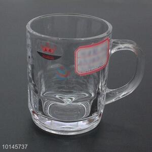 Classic beer drinking glass cup with handle