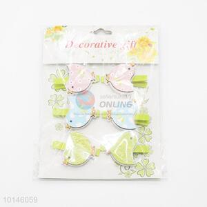 6 Pcs/Set Cartoon Birds Design Wood Clips Bookmark Memo Clip Folder Labels Handmade Photo Clip