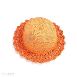 Orange Bowler Hat Straw Hat/Kids Cap