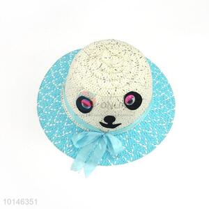 Good Quality Kids Beach Cap With Blue Brim