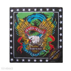 Cheap Fancy Colorful American Cotton Handkerchief with Eagle Design