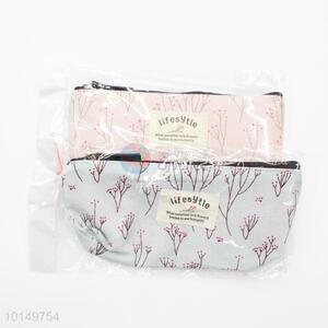 Delicate villatic style flower printed pencil bags