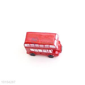 Mini Red Bus Resin Desktop Decor