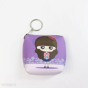 Top quality purple cute girl coin purse