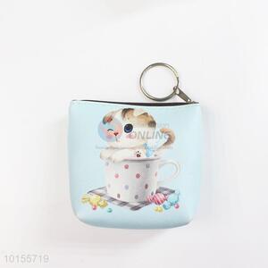 Cute sky blue best cat coin purse