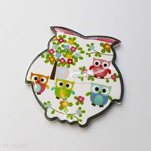 Little Owl Pattern Owl Shaped Ceramic Placemat/Cup Mat/Pot Mat