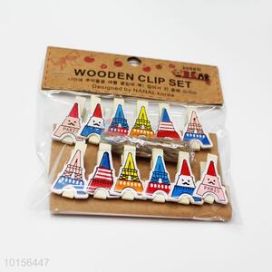 Wholesale Cheap Small Wood Tower Shaped Clip, Cartoon Clip