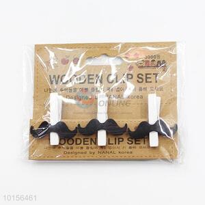 Hot Sale Photo Peg Mustache Shape DIY Clip Note Pegs