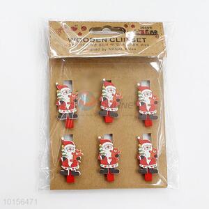 Christmas Gift Photo Peg Santa Claus Shape DIY Clip Note Pegs