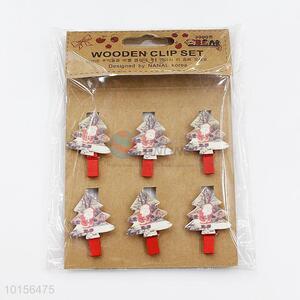 Hot Sale Art Wooden Clips Decoration Clip in Tree Shape