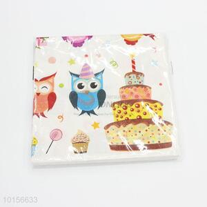 Cartoon owl pattern paper napkins serviettes