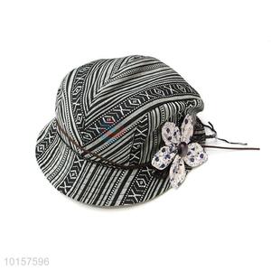 New Fashion Acrylic Lady British Style Bucket Hat Peaked Cap