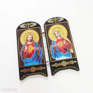 Custom religious double folding picture frame