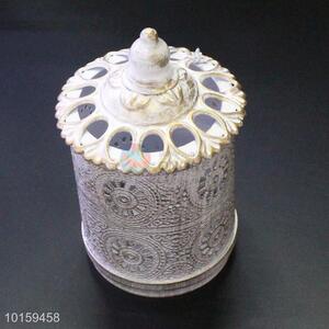 New Design Cheap Price White Matte Glass Candlestick Holder