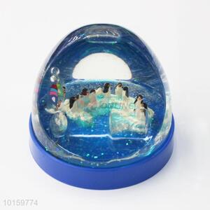 Blue decorative penguin penholder