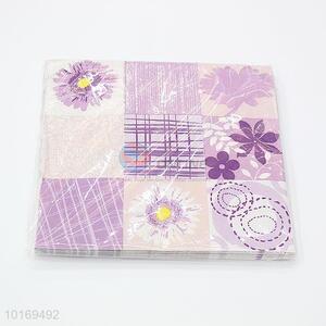 New Design Party Napkins Table Serviettes with Flowers Pattern