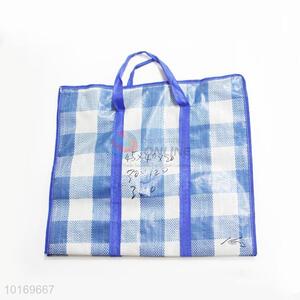 Popular Gridding Blue Reusable PP Shopping Tote Bag