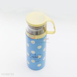 350ml Factory Hot Sell Blue PP+Stainless Steel Water Bottle